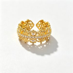 Silver-plated gold vintage ring