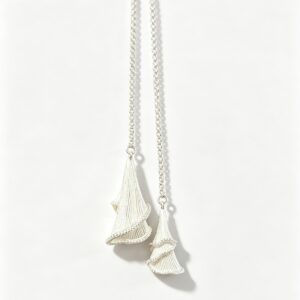 double waterdrop brushed necklace