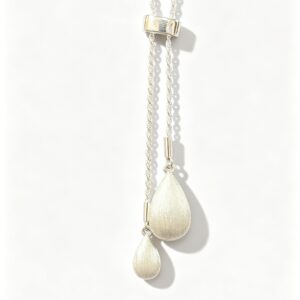 double waterdrop brushed necklace