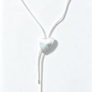 adjustable heart matte finish necklace