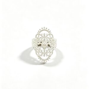 hollow brushed matte finish ring