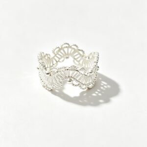 lace hollow matte finish ring