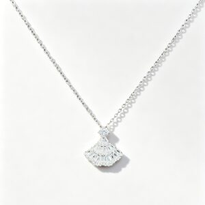 gem studded hem necklace