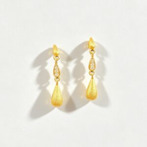 water droplet filigree earrings
