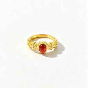 red agate vintage craftsmanship ring
