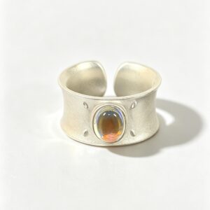 moonstone frosted craft ring